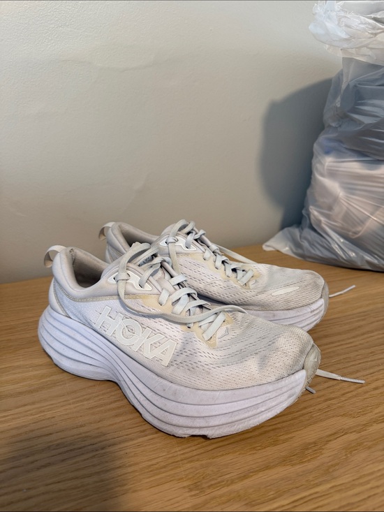 Hoka Shoes - Hoka Women's White Bondi 8 Sneakers